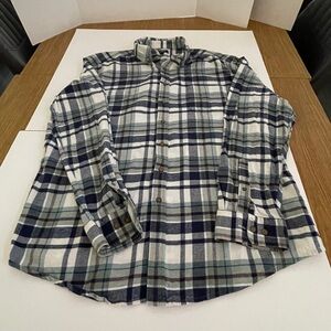 Croft & Barrow black and White Plaid Flannel Shirt